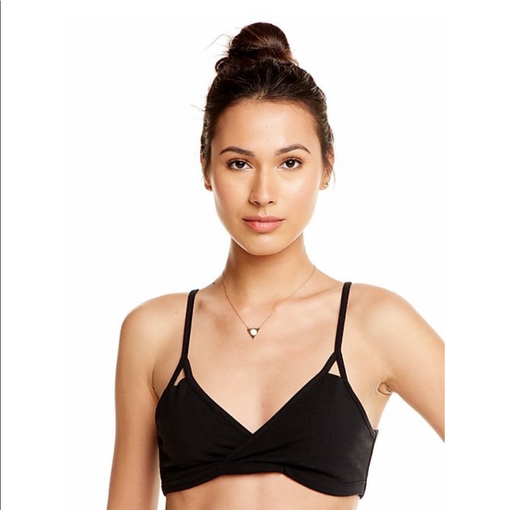 Black strappy bralette by Chaser